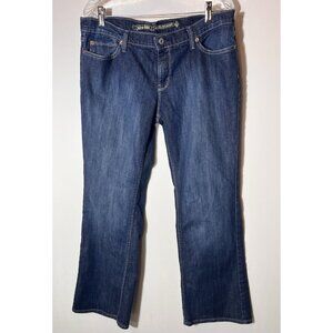 No Boundaries Dark‎ To Medium  Denim Straight Leg Jeans Junior  Size 15 Petite.